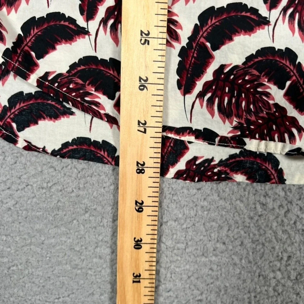 7 Diamonds Shirt Mens Medium Lost in Paradise‎ Leaves All Over Print Button Up